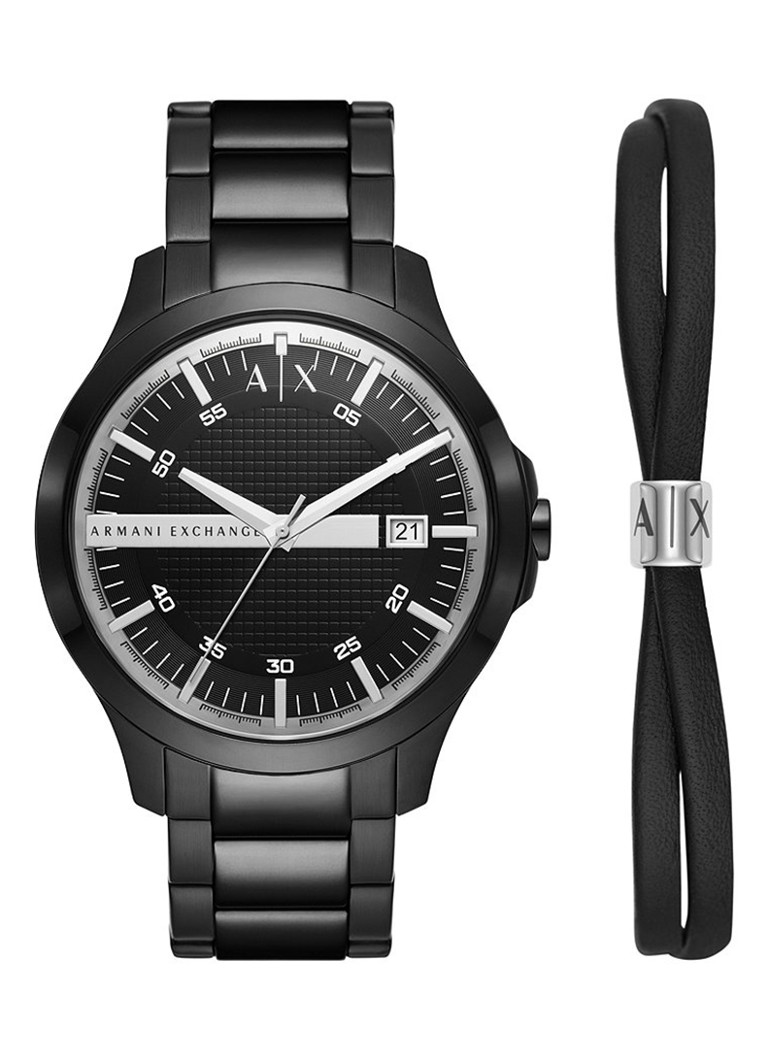 Armani Horloge set met armband AX7134SET Zwart • Bijenkorf