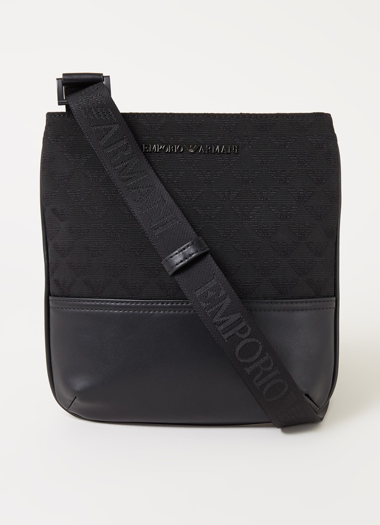 Emporio Armani Messenger met logoprint • Zwart • de