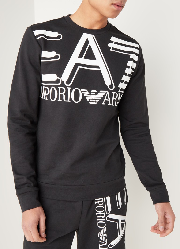 Uitstekend Samuel knijpen Emporio Armani Oversized sweater met logoprint • Zwart • de Bijenkorf