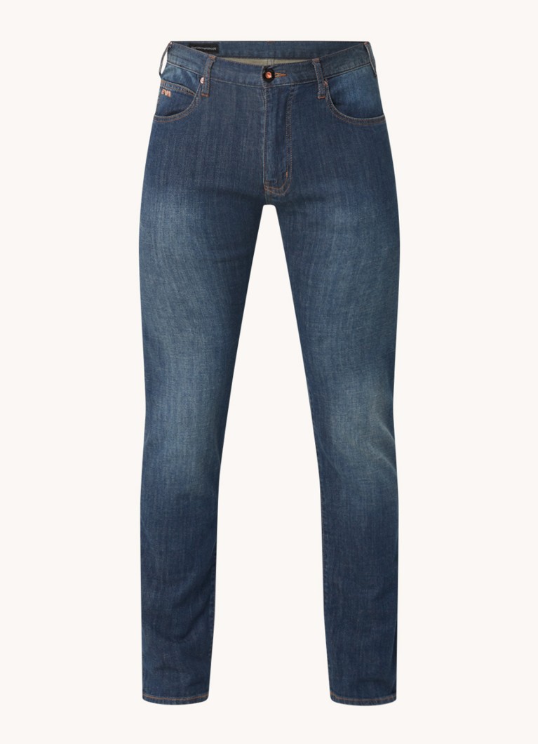 Ongemak Maand wees gegroet Emporio Armani Regular fit jeans met medium wassing • Indigo • de Bijenkorf