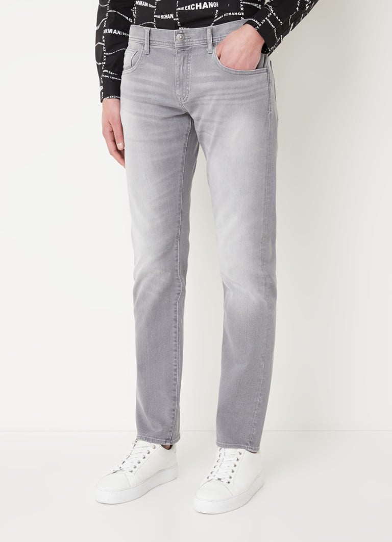 Laatste dorst lekken Emporio Armani Skinny fit jeans met gekleurde wassing • Grijs • de Bijenkorf