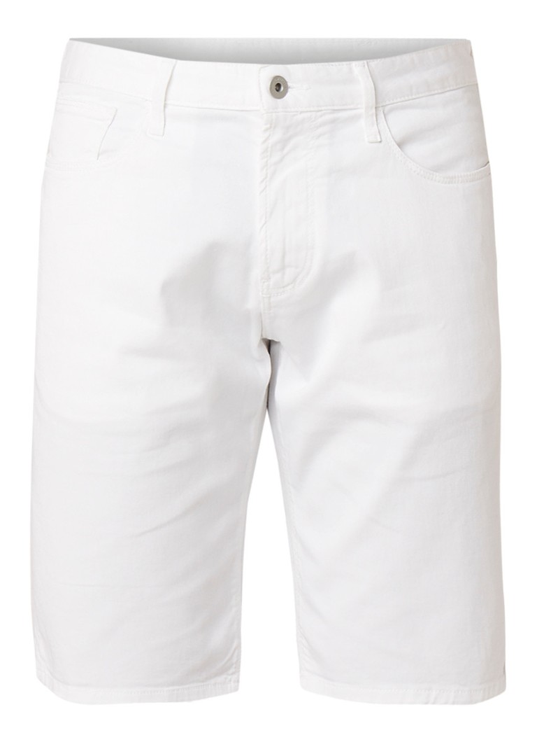 wastafel Specialiteit Bedrog Emporio Armani Slim fit 5-pocket korte broek met stretch • Wit • de  Bijenkorf