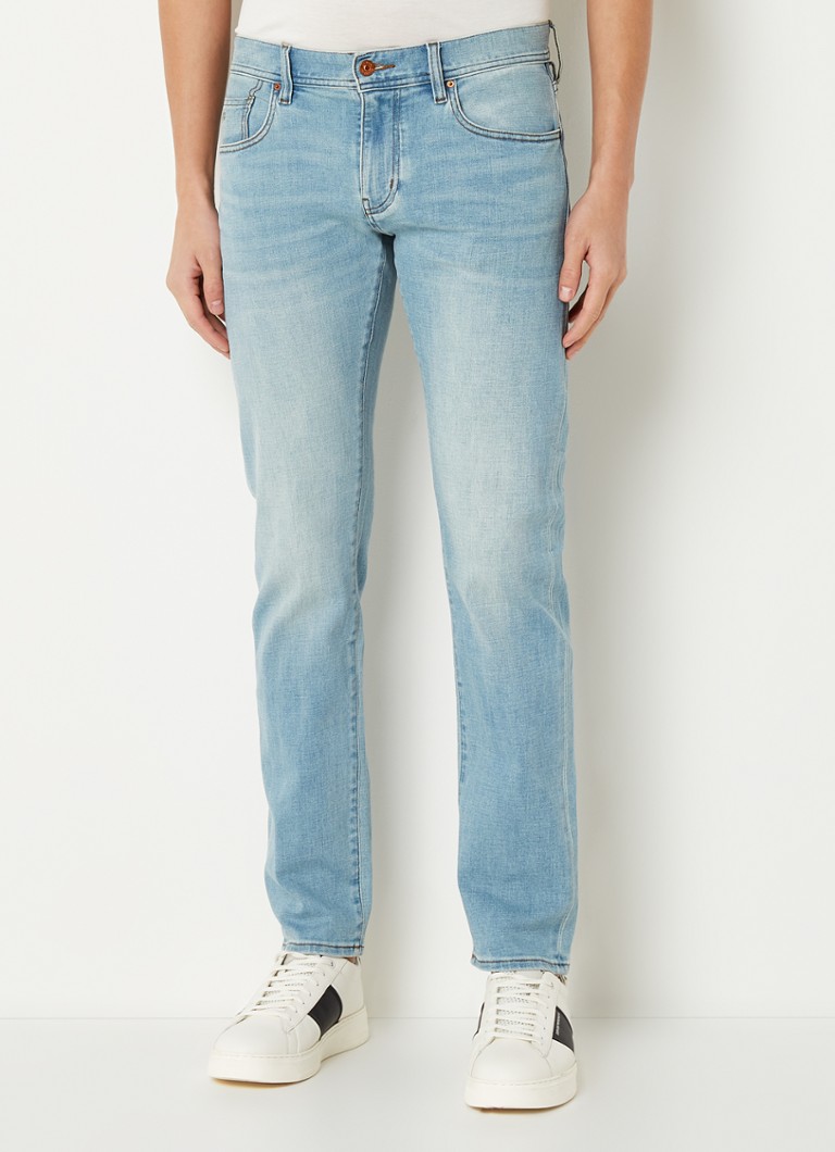circulatie schoonmaken angst Emporio Armani Slim fit jeans met stretch en medium wassing • Lichtblauw •  de Bijenkorf