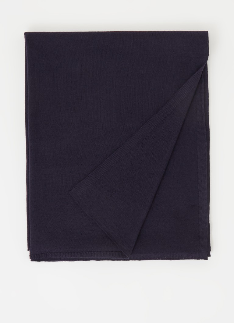 Emporio Armani - Stole sjaal in wolblend 180 x 70 cm - Donkerblauw