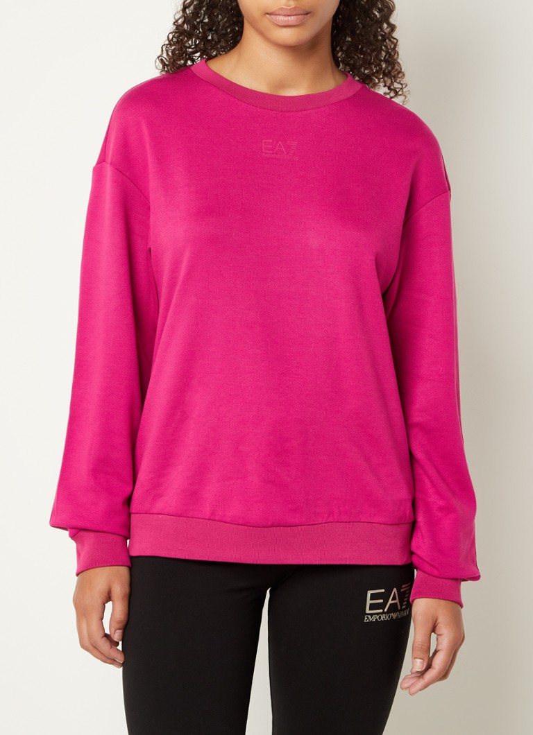 Emporio Armani - Sweater met logoband - Fuchsia