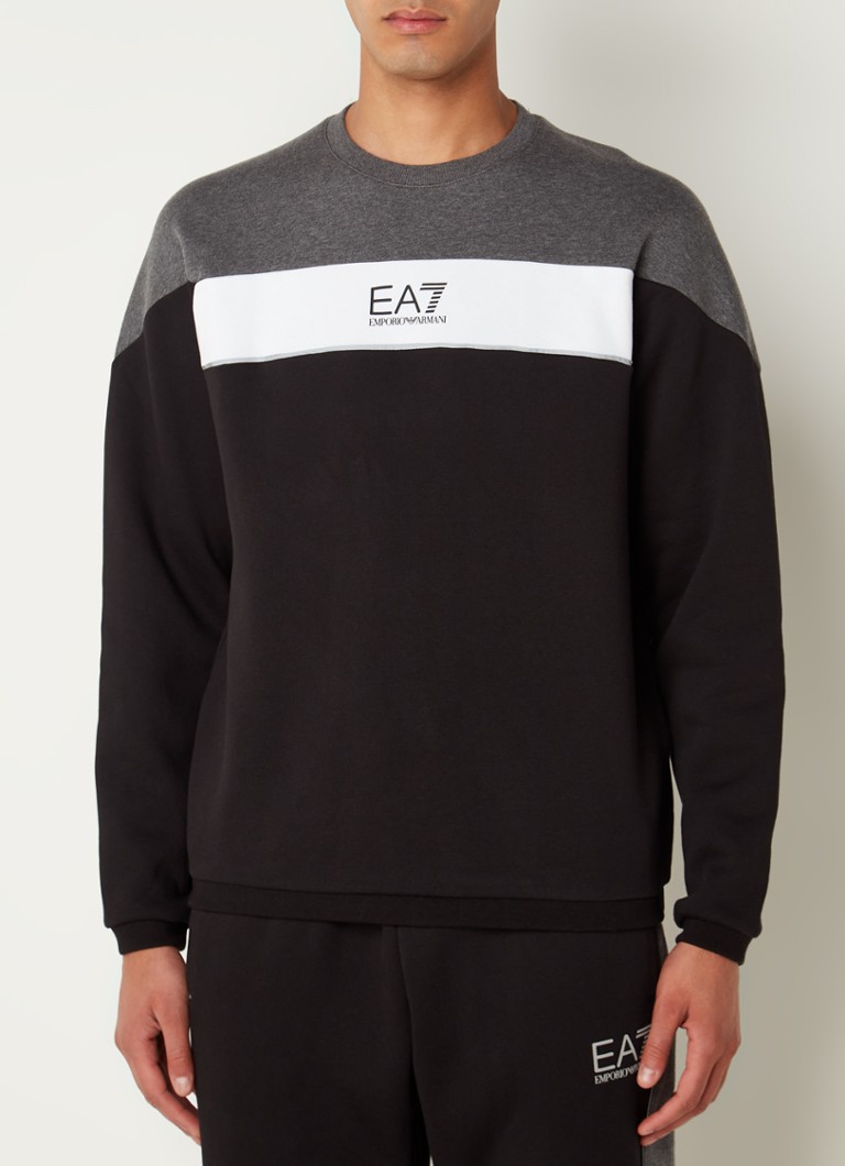evenaar Overname Geschatte Emporio Armani Sweater met logoprint en colour blocking • Zwart • de  Bijenkorf