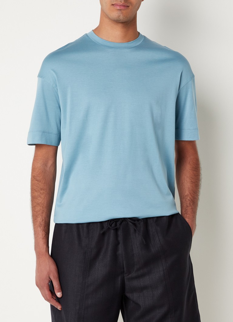 Emporio Armani T-shirt in lyocellblend met ronde hals • • de