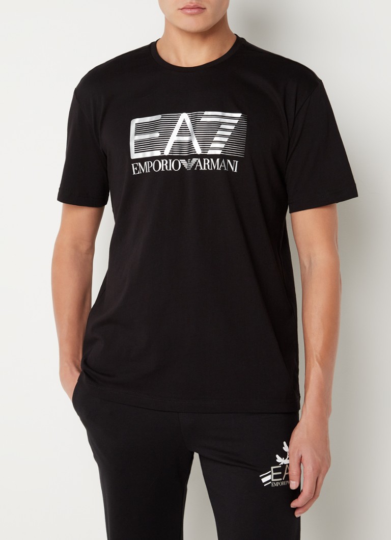 stel voor Aanpassen basketbal Emporio Armani T-shirt met logoprint • Zwart • de Bijenkorf
