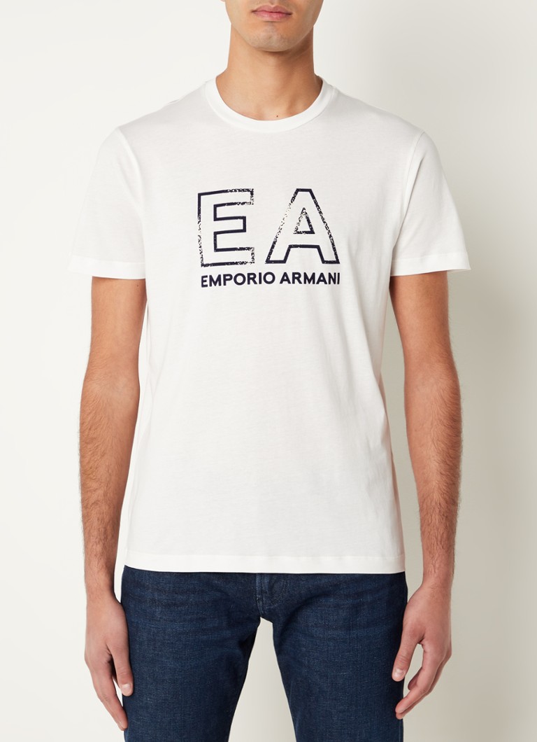 Bestuiver Additief duidelijk Emporio Armani T-shirt met logoprint • Wit • de Bijenkorf