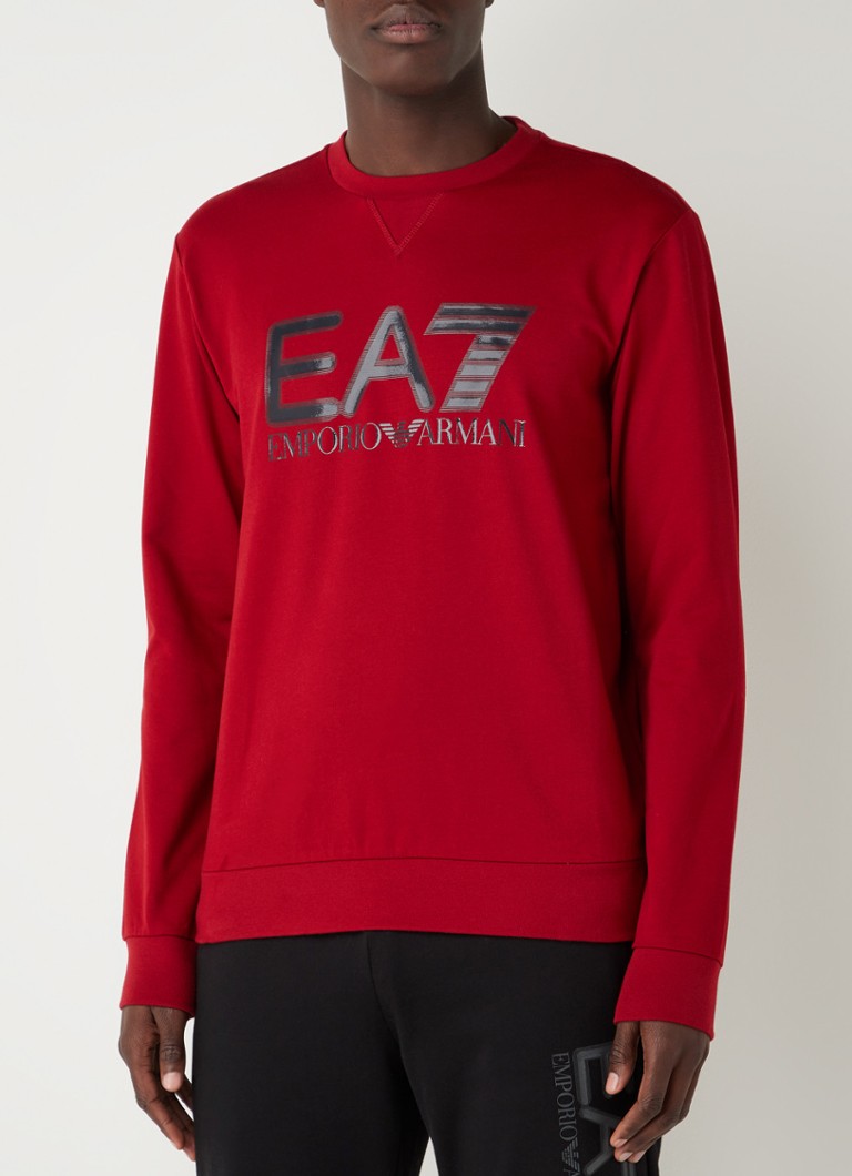 Emporio Armani - Trainings sweater met logoprint - Rood