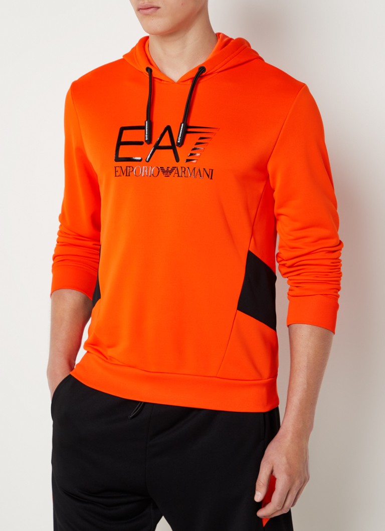 Emporio Armani - Trainingshoodie met logoprint - Oranje