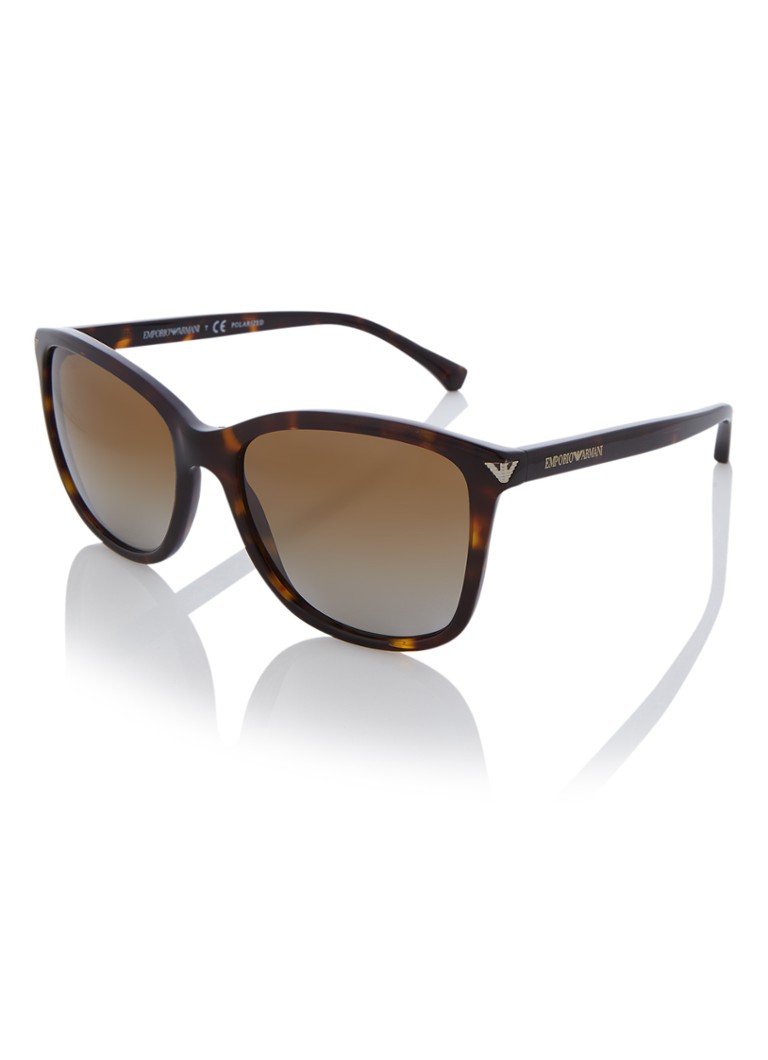 Emporio Armani - Wayfarer zonnebril gepolariseerd EA4060 - Bruin