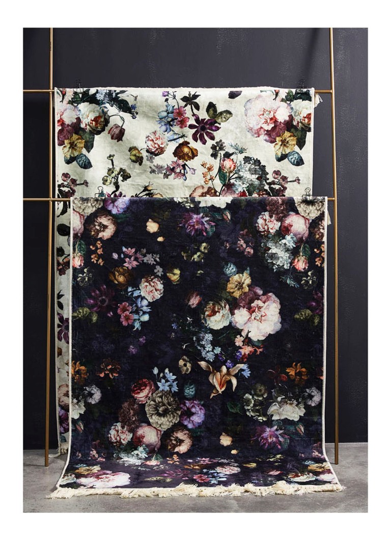 Matrix delicatesse Trouw Essenza Fleur vloerkleed met bloemenprint 60 x 90 cm • Zand • de Bijenkorf