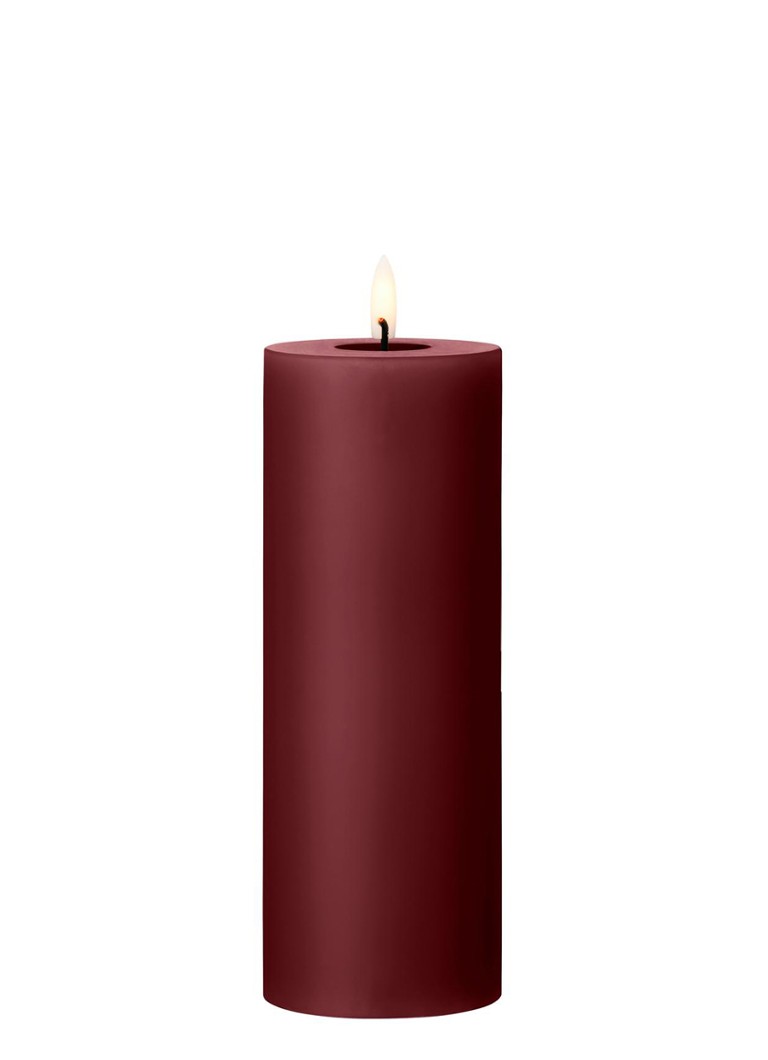 ester & erik - LED-kaars 20 cm  - Donkerrood