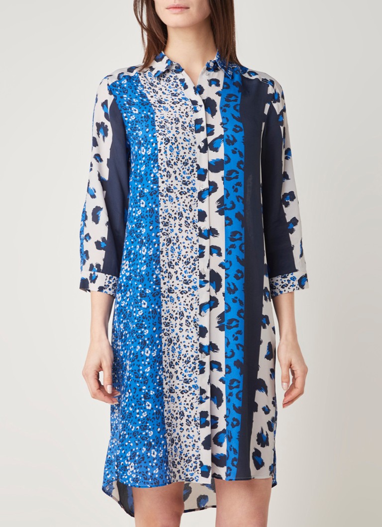 Expresso Brandi Blousejurk Met Print Royalblauw De Bijenkorf