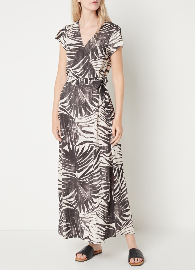 Expresso Maxi jurk met print en strikceintuur • Zwart • de Bijenkorf