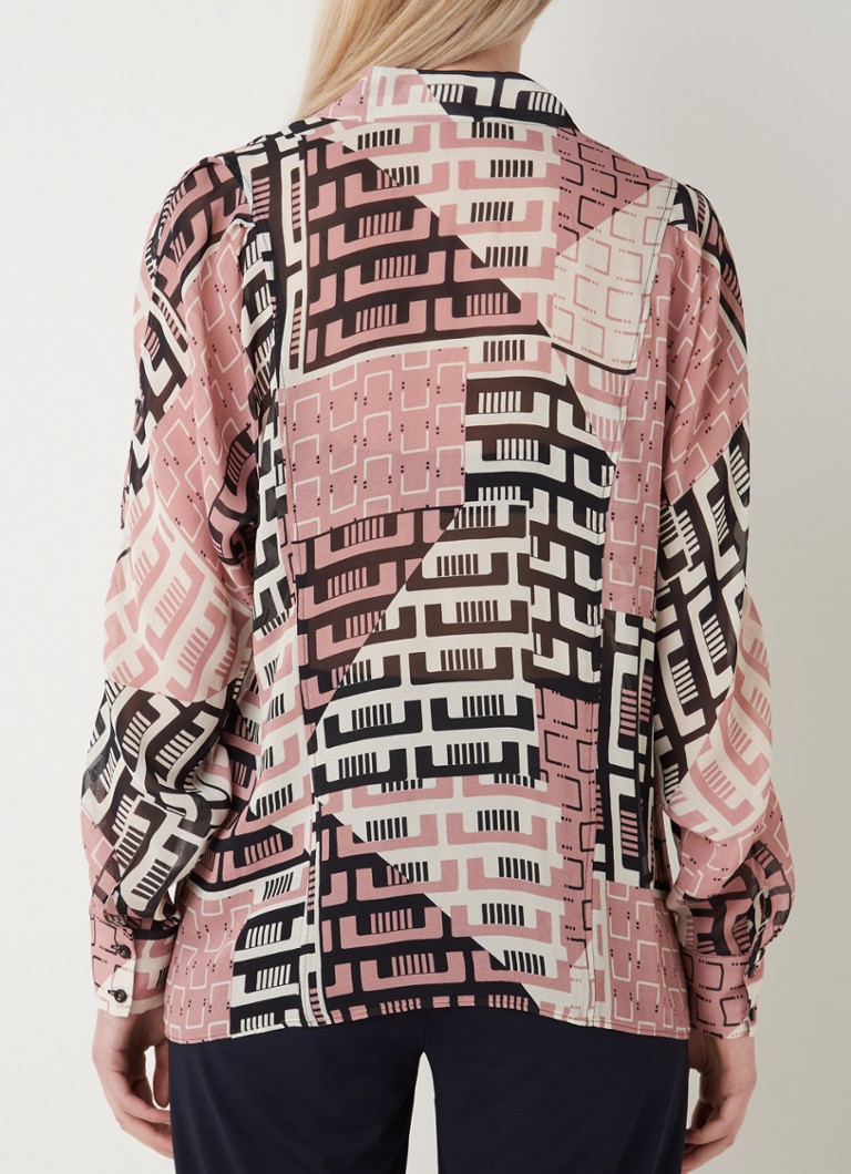 Martelaar kofferbak voorzichtig Expresso Semi-transparante blouse met grafische print • Roze • de Bijenkorf