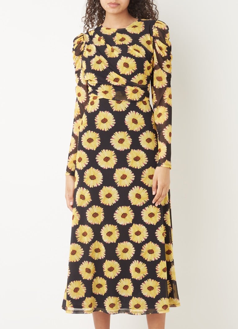 Fabienne Chapot - Bella semi-transparante maxi jurk met bloemenprint - Zwart