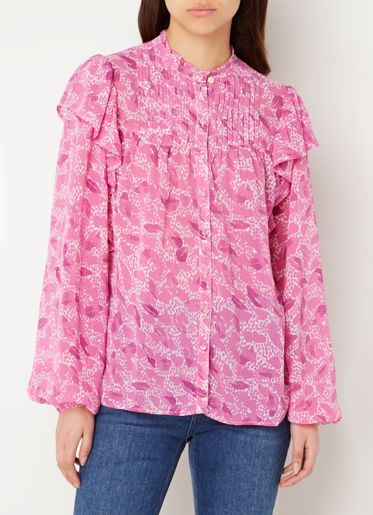 Fabienne Chapot Bibi blouse met volants • Roze • de Bijenkorf