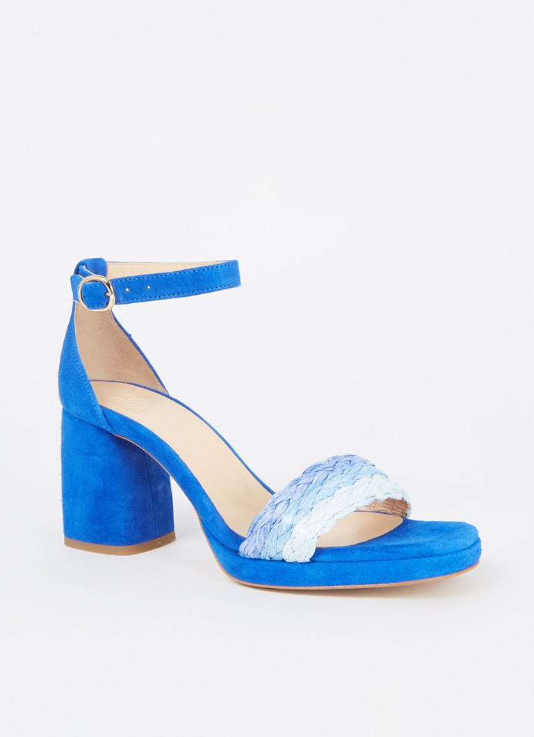 Fabienne Chapot - Braidy sandalette met geitenleren details - Blauw