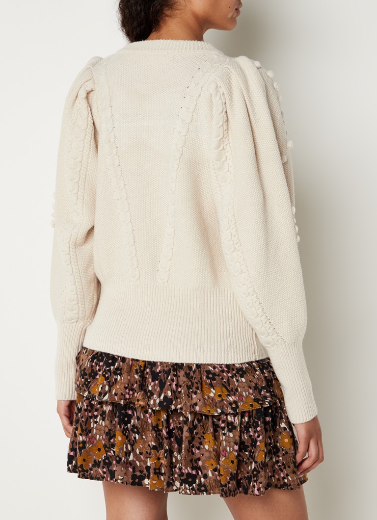 Poppy pullover van wol met ingebreid patroon De Bijenkorf Dames Kleding Truien & Vesten Truien Pullovers 