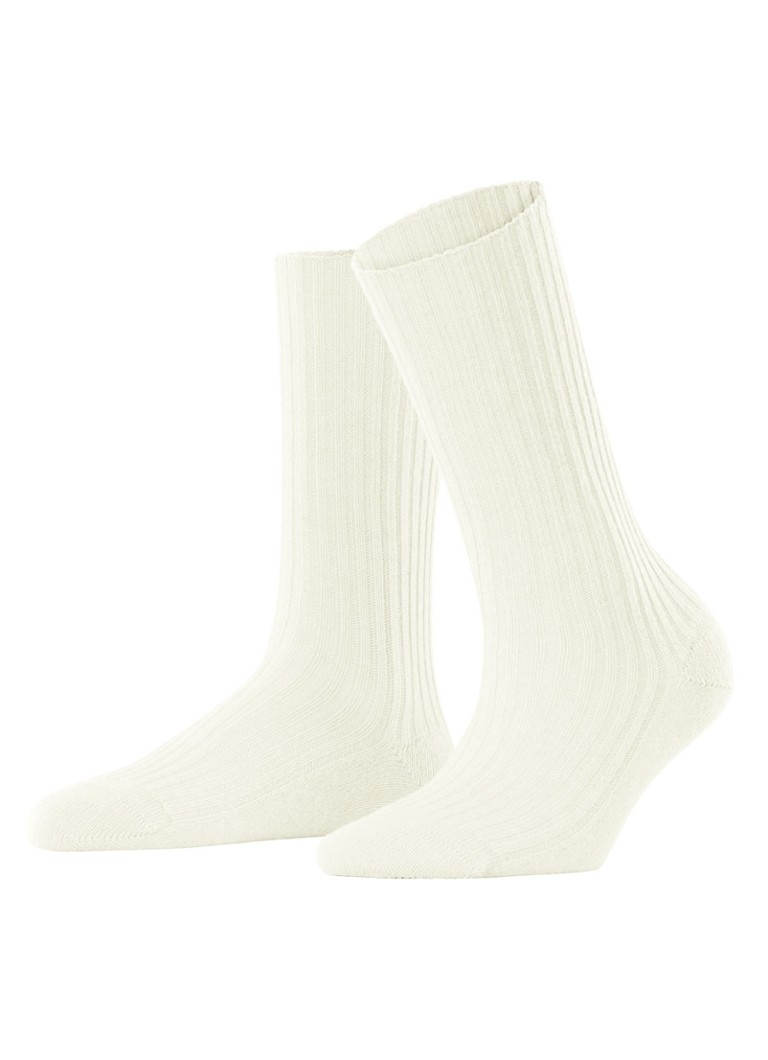 Falke - Cosy Wool sokken in kasjmierblend - Gebroken wit