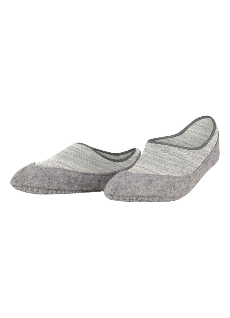 Falke - Cosyshoe huissokken in wolblend met anti-slip - Grijsmele