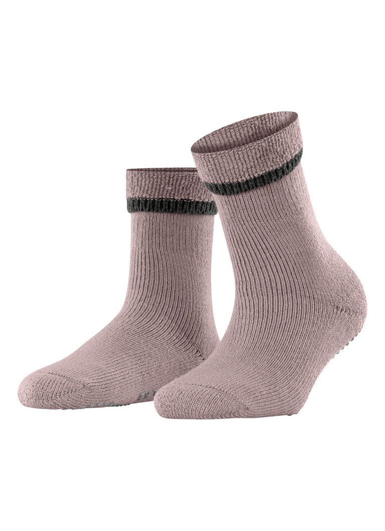 Falke - Cuddle Pads sokken in wolblend met anti-slip - Taupe