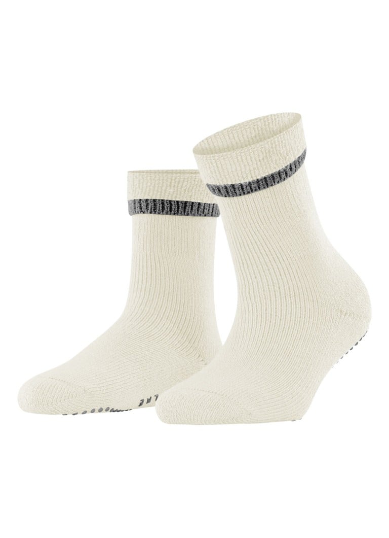 Falke - Cuddle Pads sokken in wolblend met anti-slip - Gebroken wit