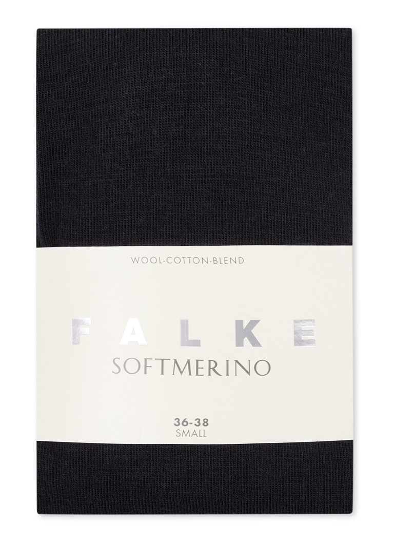 Falke - Soft Merino maillot in wolblend - Donkerblauw