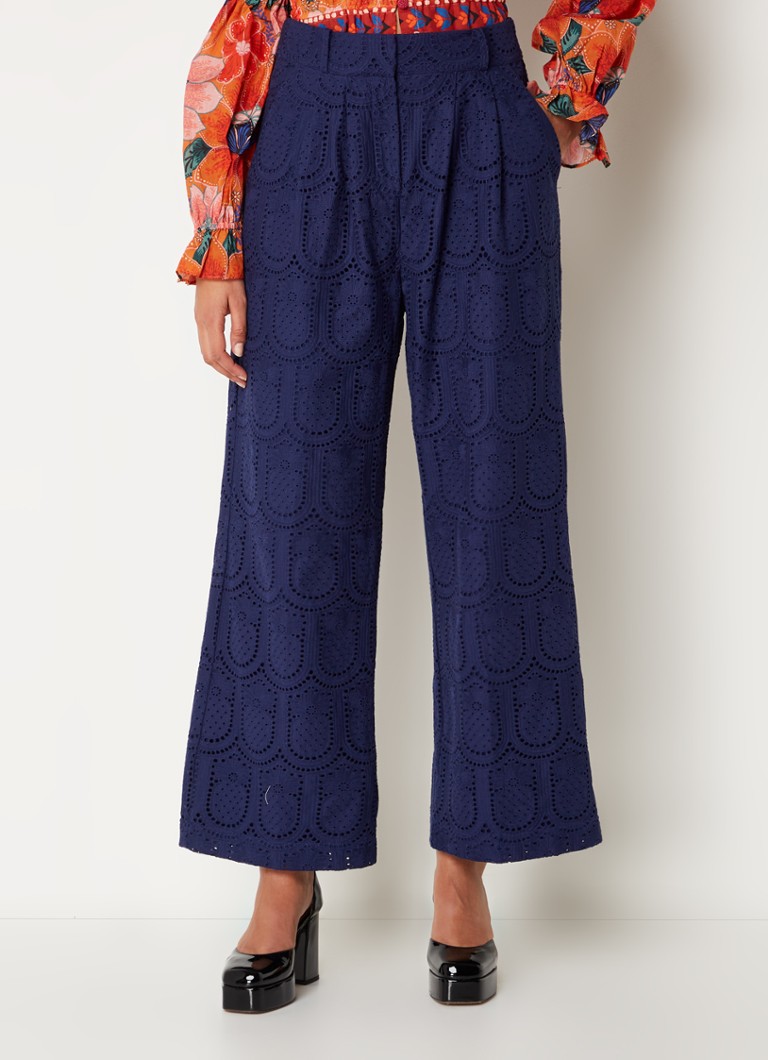 Hiltl Broek met steekzakken, model 'Trento' in marineblauw online kopen | P&C
