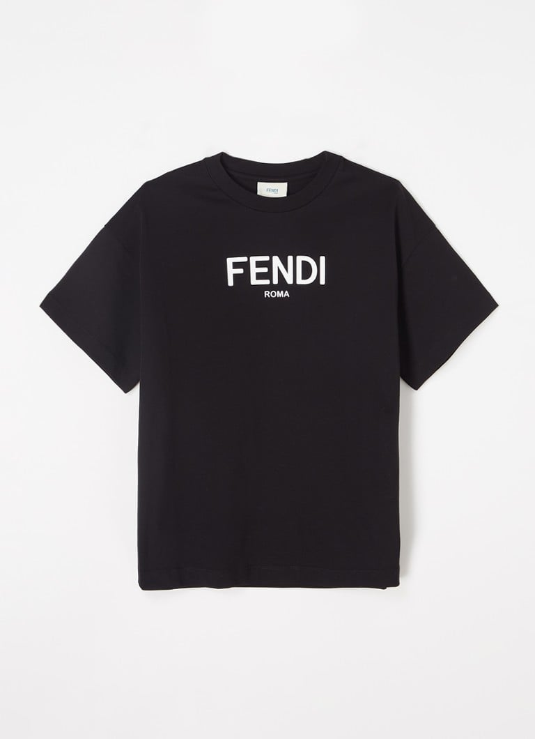 Fendi - T-shirt met logoprint - Zwart