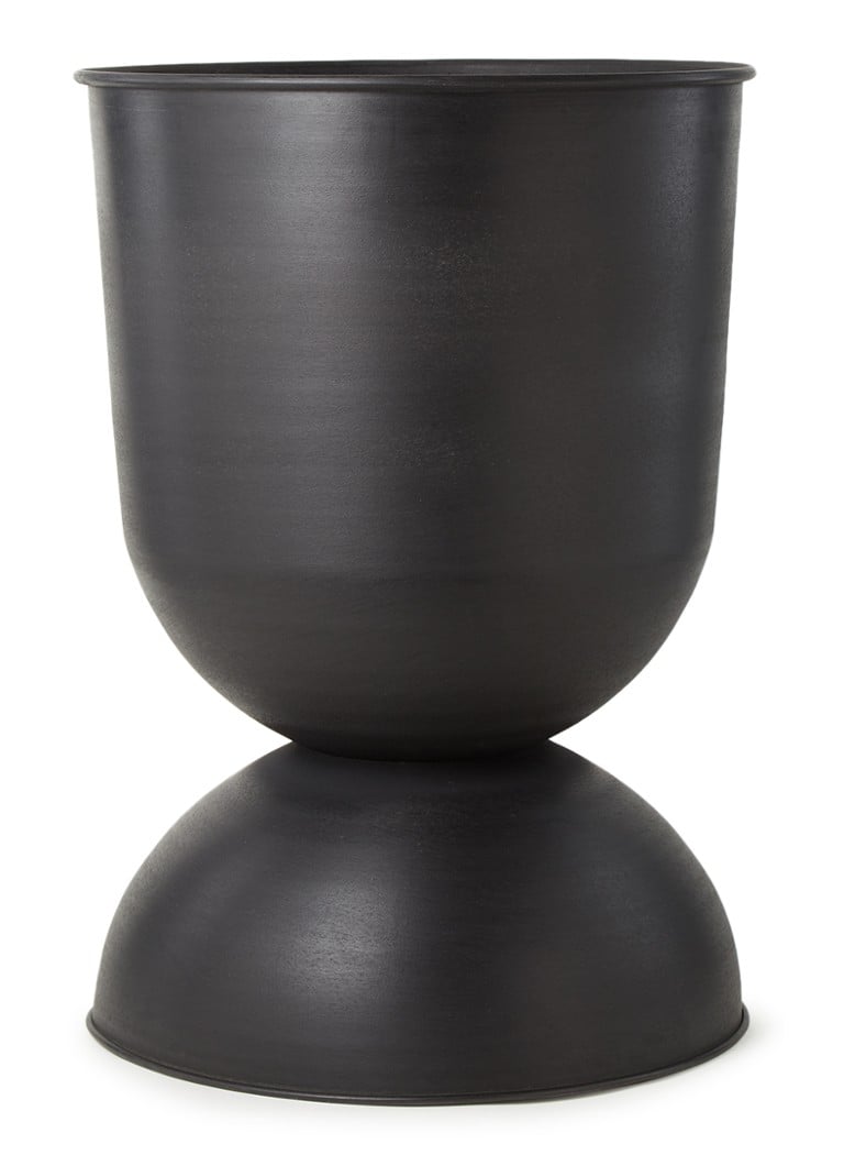 ferm LIVING - Hourglass L bloempot voor binnen en buiten - 51 cm - Zwart