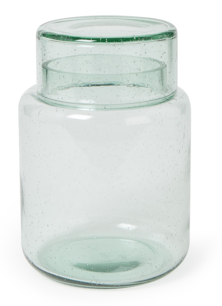 ferm LIVING - Oli glazen container 1,7 liter - Donkergroen