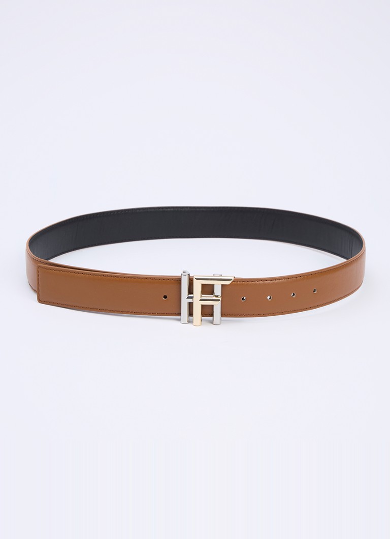 Fifth House - Gin riem van leer met logo - Cognac