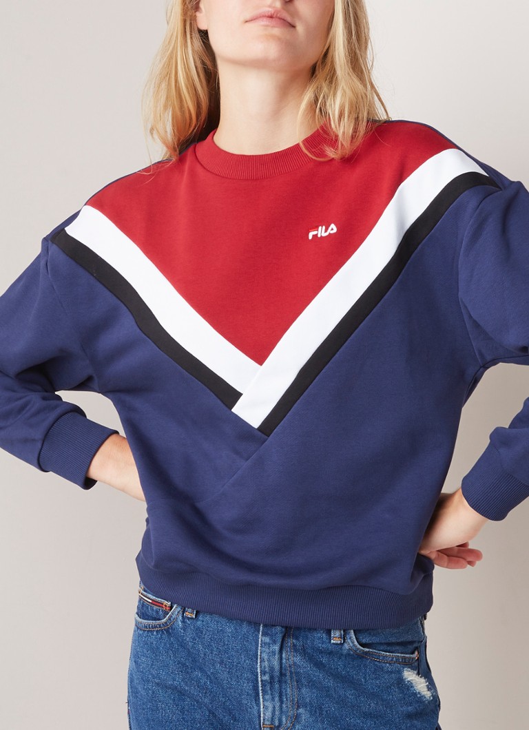 Fila Nissa sweater met colour blocking de Bijenkorf