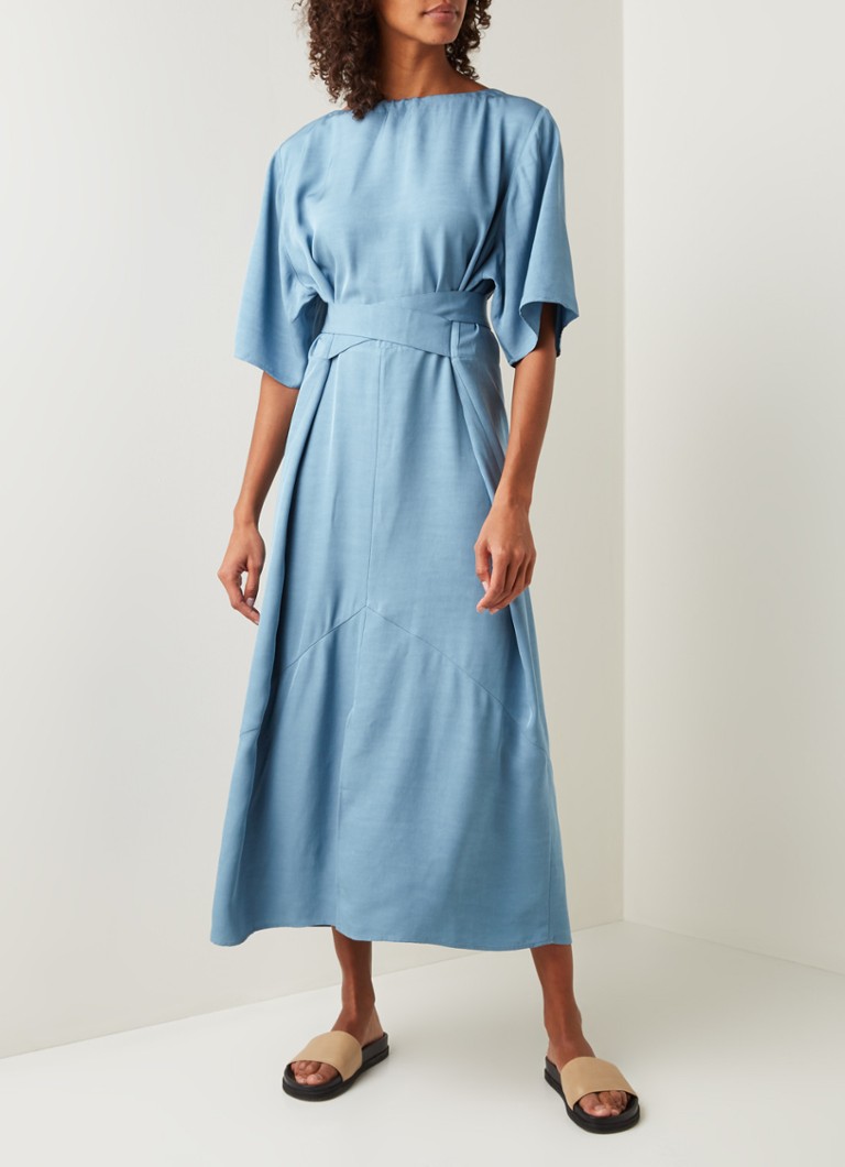Wonderbaarlijk Filippa K Ella maxi jurk met split en strikceintuur • Lichtblauw JP-54