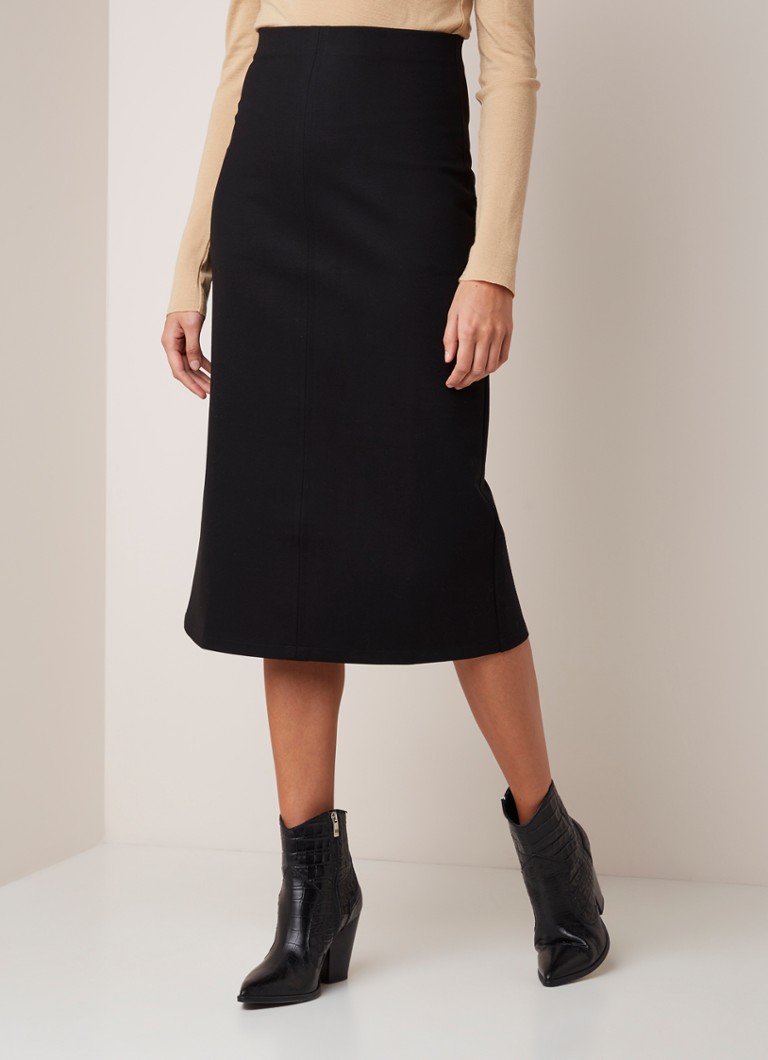 Filippa K - Eva kokerrok met split - Zwart