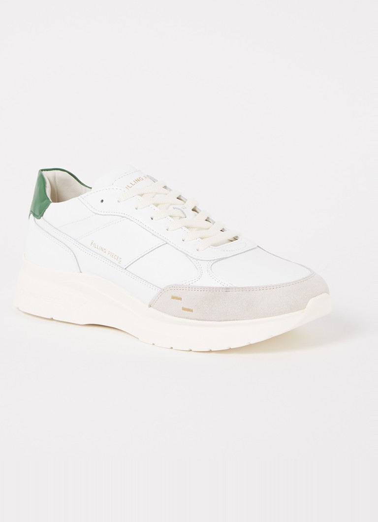 JET SNEAKER IN PALE GRAY SUEDE MIX ORANGE CALFSKIN