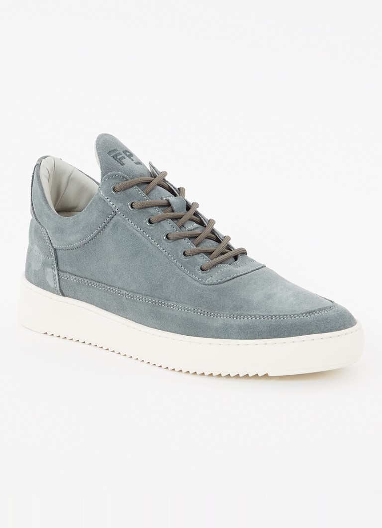 Filling Pieces - Low Top sneaker van suède - Blauwgrijs