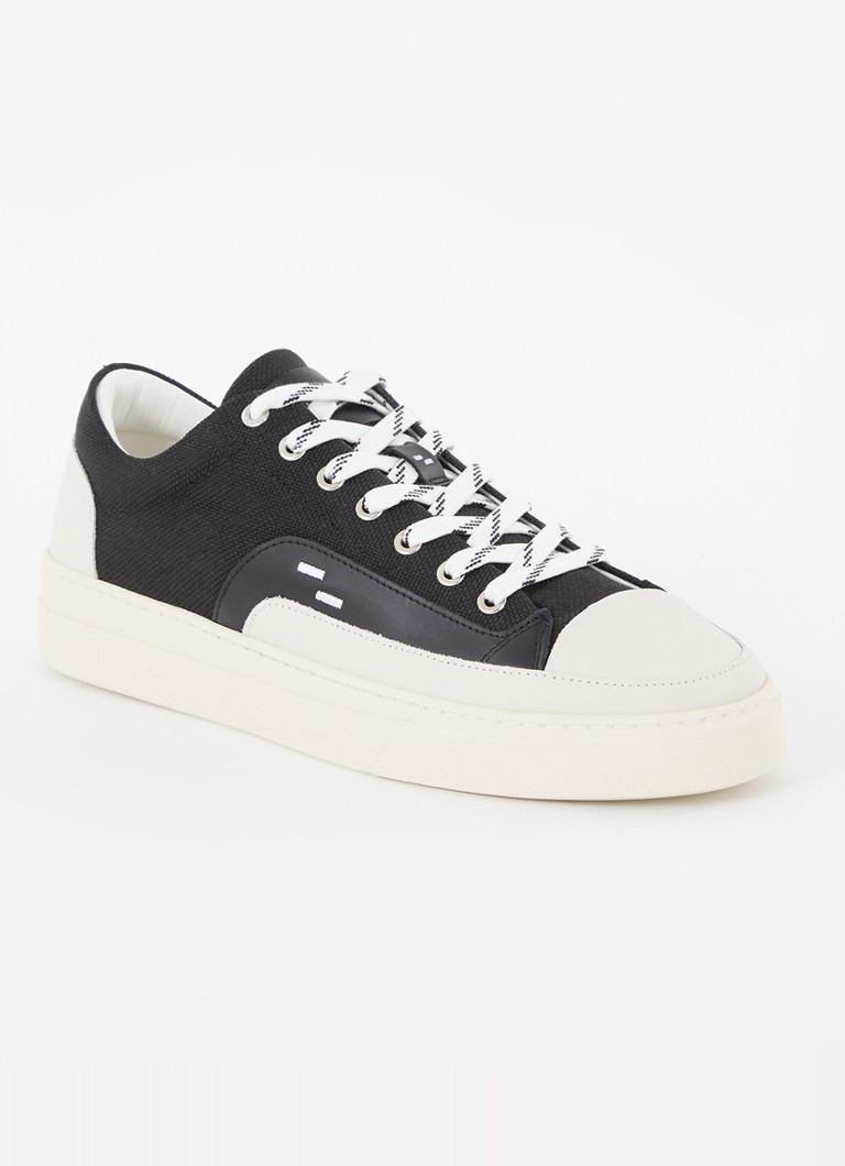 Filling Pieces - Riviera sneaker van canvas met details van leer - Zwart