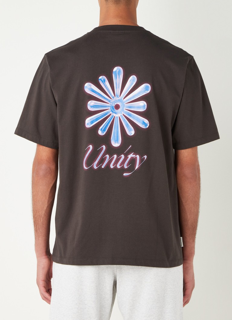 Filling Pieces Unity T-shirt van biologisch katoen met front- en ...