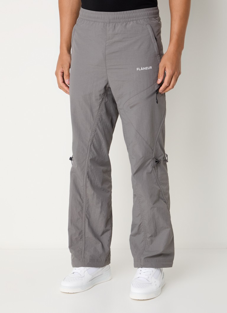 FLÂNEUR - Turtle straight fit cargobroek met ritszakken - Grijs