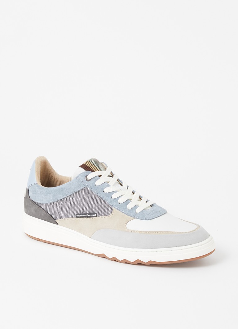Floris van Bommel - De Kupster 05.16 sneaker van leer met suède details - Lichtblauw
