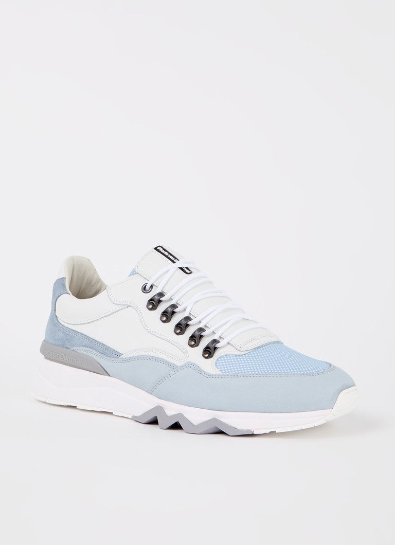 Floris van Bommel - De Zager 01.24 sneaker met suède details - Lichtblauw