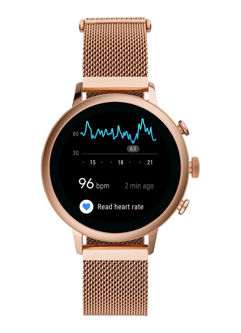 naakt Kiwi Wrak Fossil Q Venture smartwatch FTW6031 • Roségoud • de Bijenkorf
