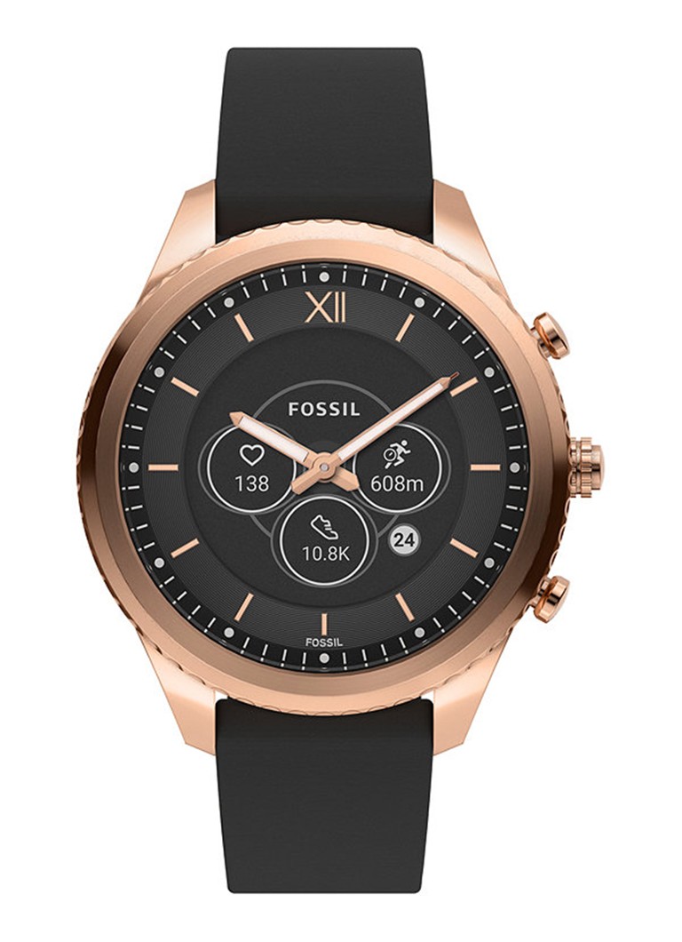 Precies Verleiden dans Fossil Stella Gen 6 Hybrid Display smartwatch FTW7064 • Roségoud • de  Bijenkorf