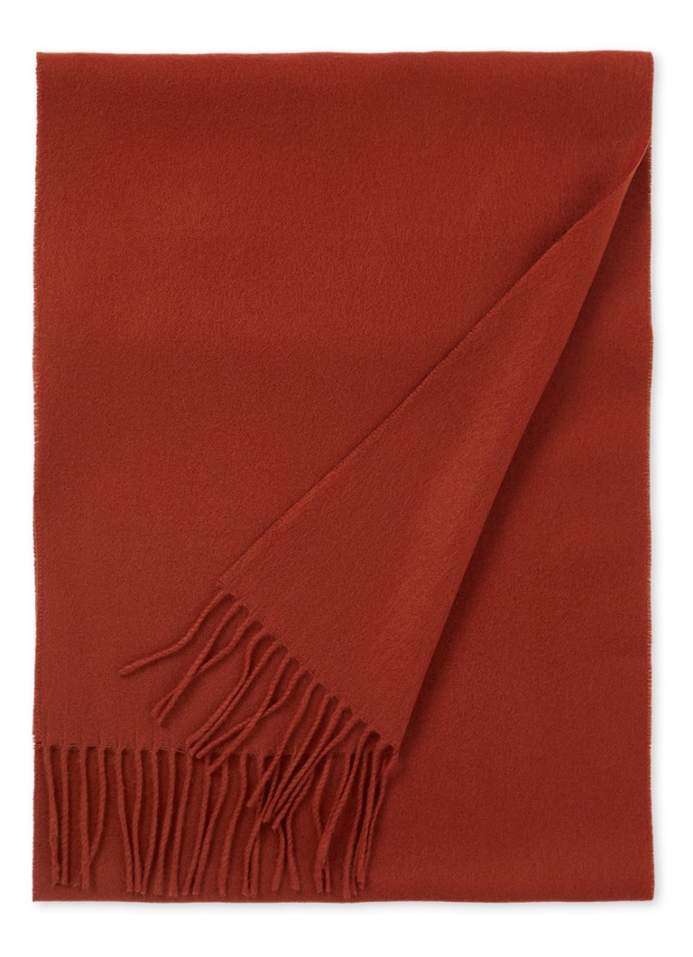 creëren Eerlijk Concessie Fraas sjaal in uni 160 x 35 cm • Roestbruin • de Bijenkorf