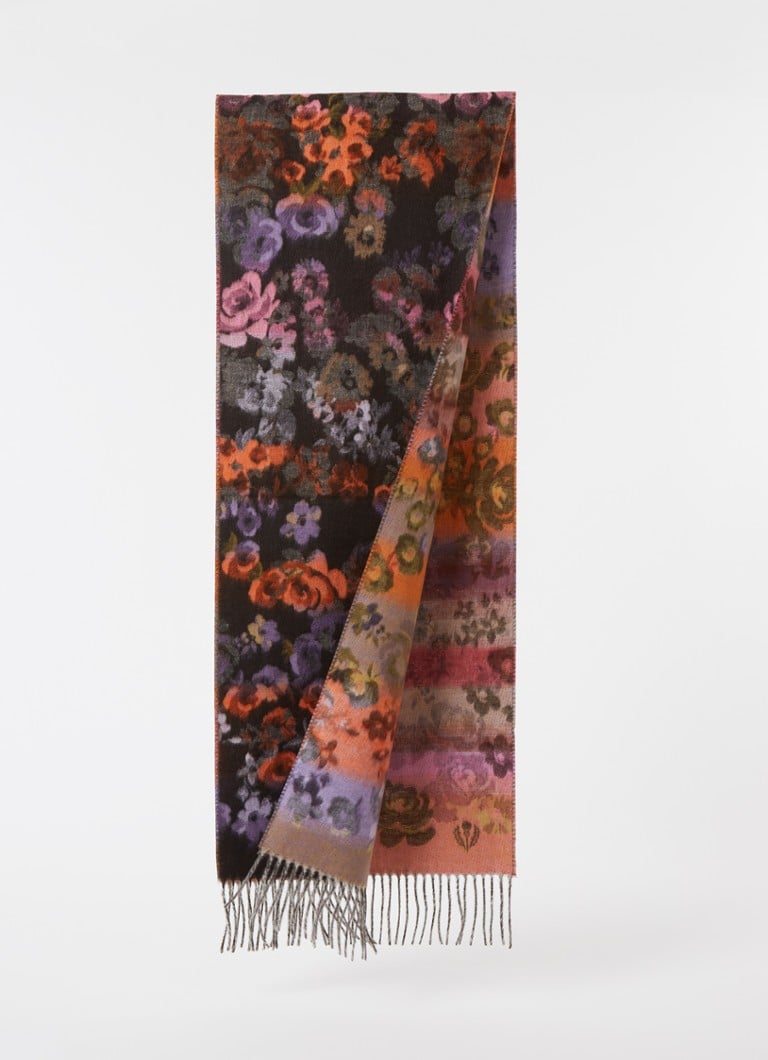 verdiepen mager Garantie Fraas Sjaal met bloemenprint 200 x 35 cm • Oranje • de Bijenkorf