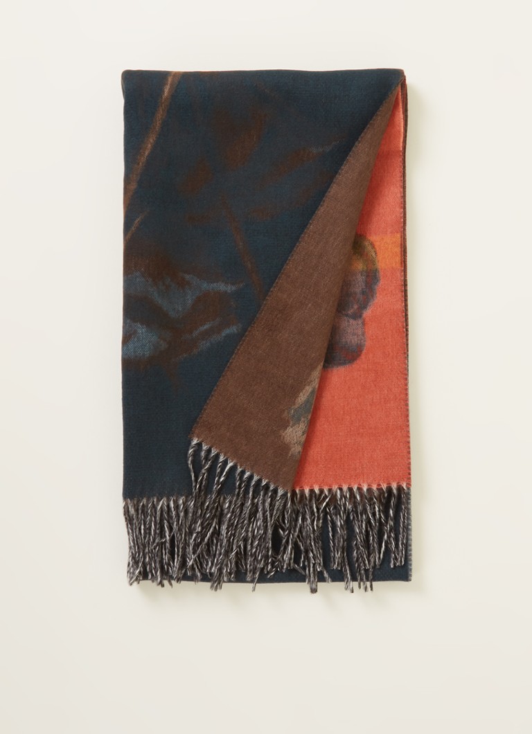 Fraas - Sjaal met bloemenprint 200 x 55 cm  - Groen